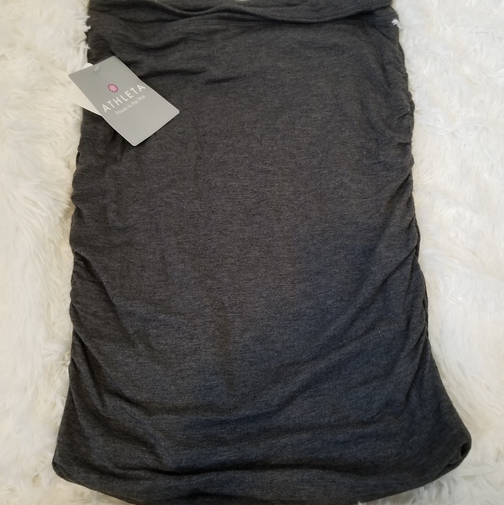 Gray midi skirt